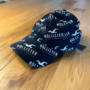 Hollister Navy and White Logo Cap